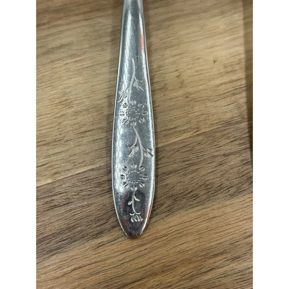 Sears Roebuck Wood Dale Flatware Lot 5 Sunflower Floral 2 Tbsp 3 Tsp Stainless